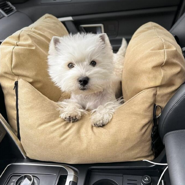 Asiento elevador de seguridad portátil para perros - cómodo y seguro para viajar en automóvil