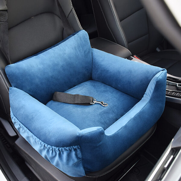 Asiento de coche para perros y gatos con cama suave y funda lavable