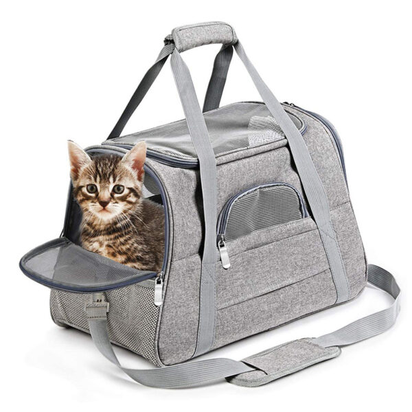 Mochila portátil de malla transpirable para gato con ventana y alta calidad