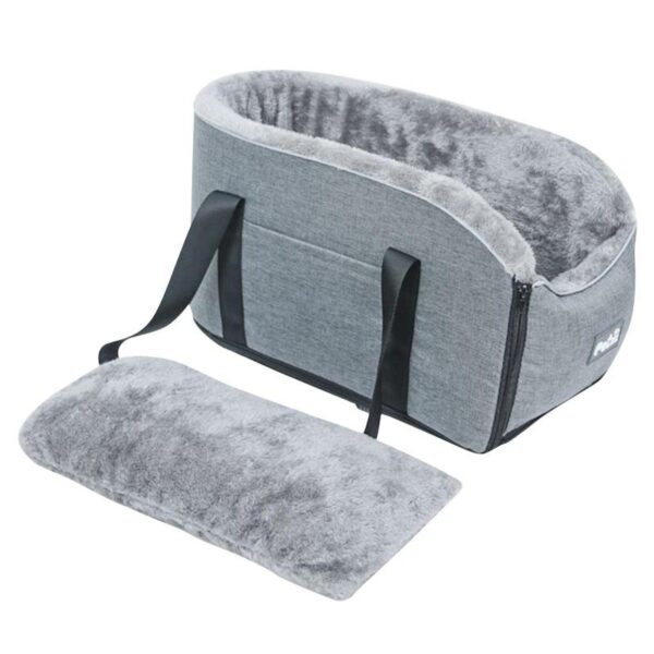 Asiento de coche para perros lavable y portátil de color Gris - GURREX