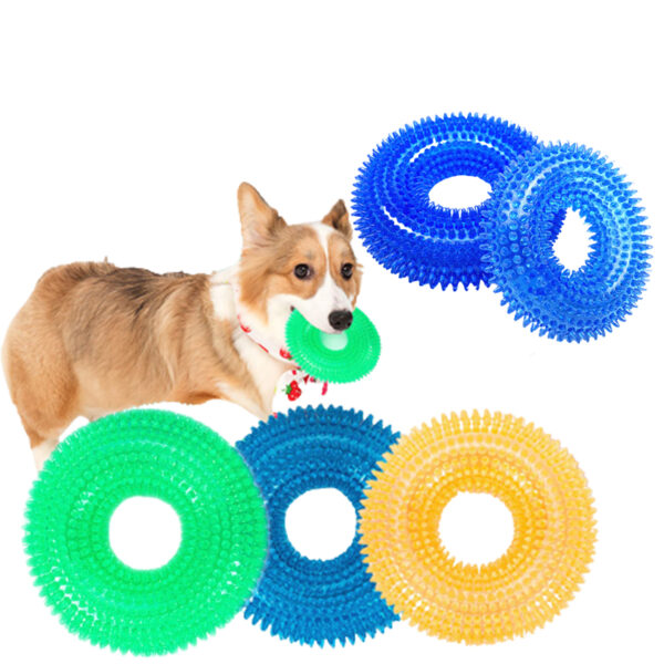 Juguetes para perros resistentes a las mordeduras con sonido chirriante y púas - 10 cm o 12 cm