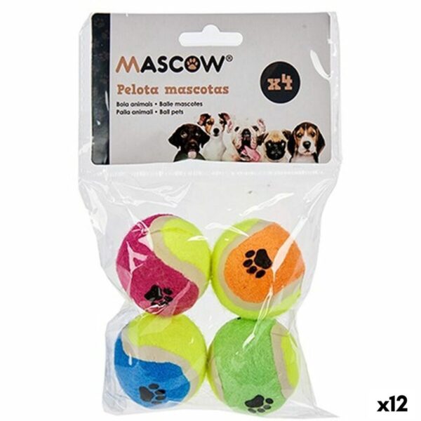 Juguete para perros Mascow MC1010A(PHB) Multicolor Polietileno Polipropileno ABS Pelota Ø 4,5 cm (12 Unidades)