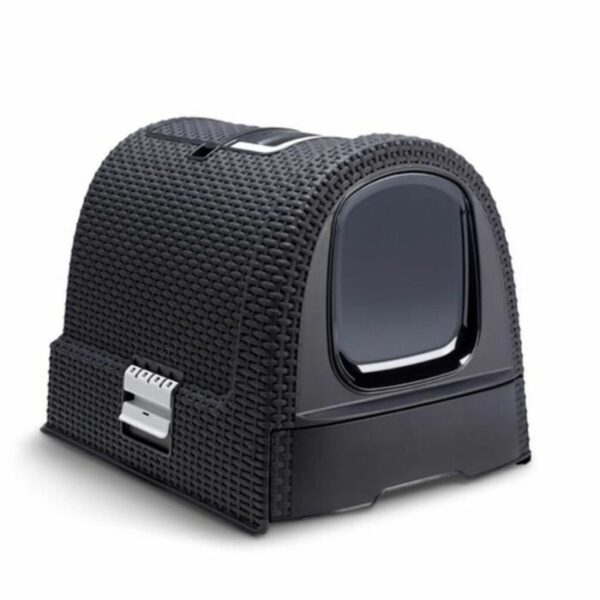 Arenero para Gatos Curver Antracita 51 x 38,5 x 39,5 cm Plástico (Plástico)