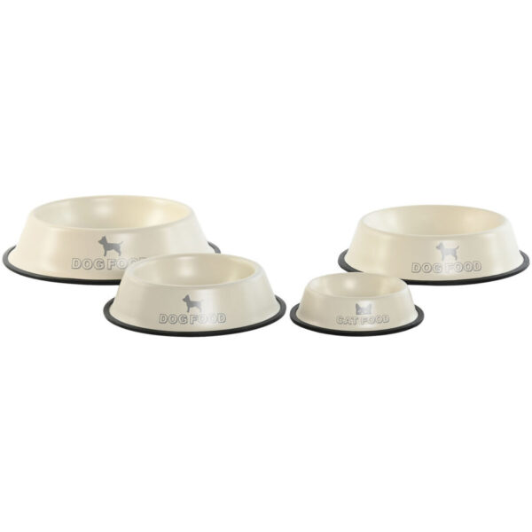 Comedero para Perro Home ESPRIT Beige Goma Metal 200 ml 600 ml 700 ml 1 L 29 X 29 X 6,5 cm