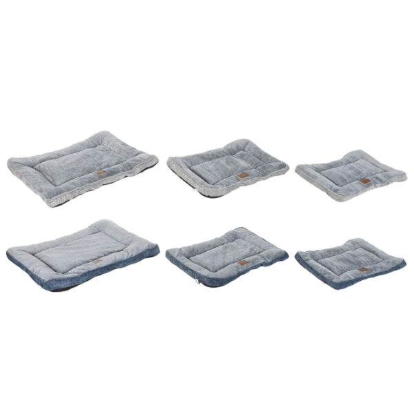 Cama para mascota Home ESPRIT Azul Gris Gris claro 85 X 70 X 8 CM 2 Unidades