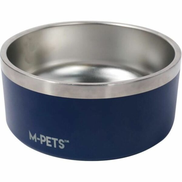 Comedero para Perro MPETS ESKIMO Metal Acero Inoxidable Azul Antideslizante 2 L
