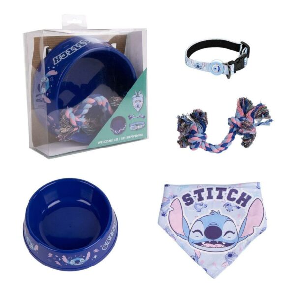 Set de accesorios Stitch Azul 21,0 x 21,0 x 8,8 cm Perro