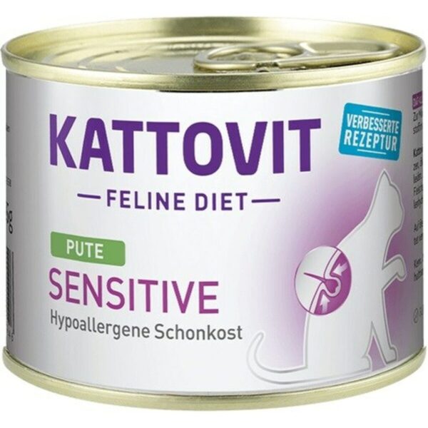 Comida para gato Kattovit Sensitive Turkey Pavo 185 g