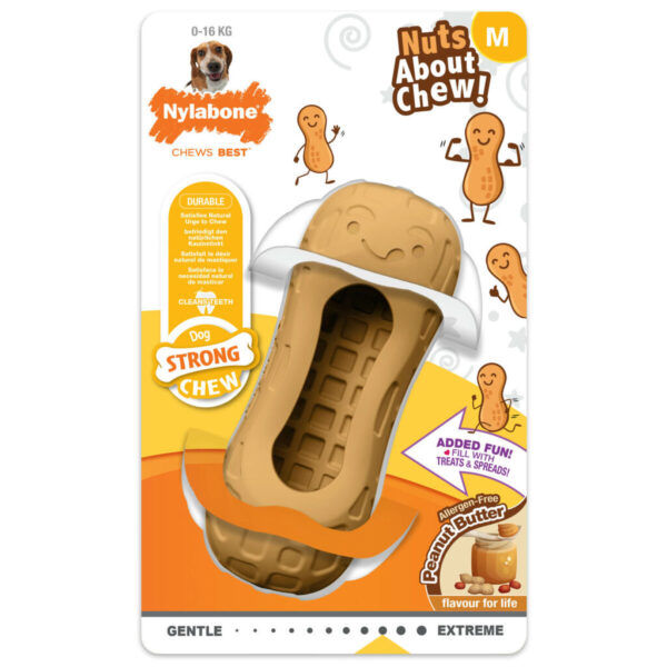 Juguete para perros Nylabone Marrón Manteca de cacahuete M