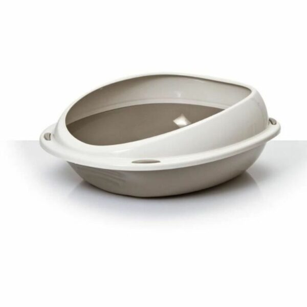 Arenero para Gatos Aimé 45 x 36 x 15,5 cm Beige Taupé Plástico