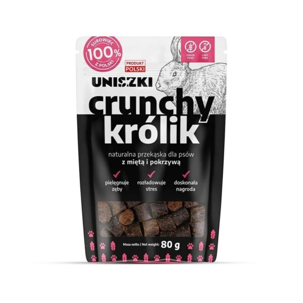 Snack para Perros Uniszki Crunchy Conejo con Menta y Ortiga Conejo 80 g