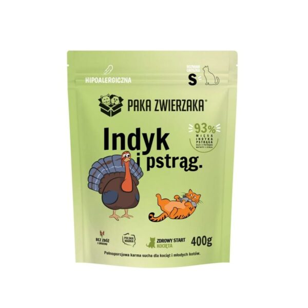 Comida para gato Paka Zwierzaka Pavo 400 g