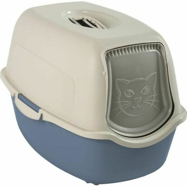 Arenero para Gatos Rotho My Pet BAILEY Azul/Blanco Plástico reciclado