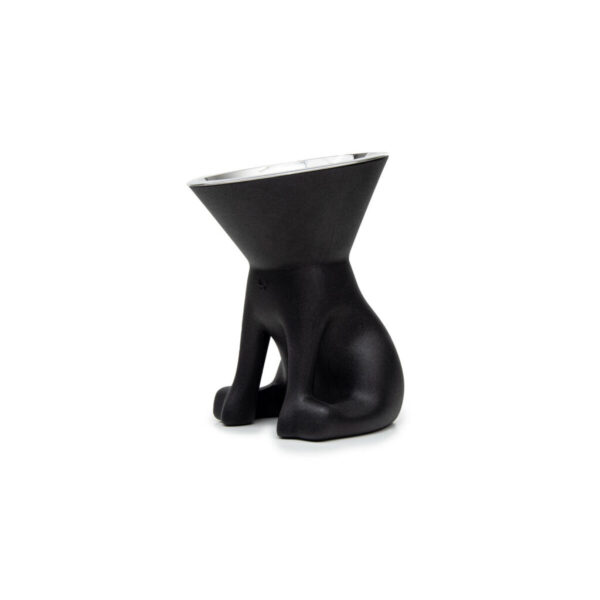 Comedero para Perro United Pets Up Elisabeth Negro Acero Inoxidable Polietileno 1 L