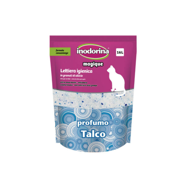 Arena para Gatos Inodorina MAGIQUE TALCO Polvos de Talco 16 L