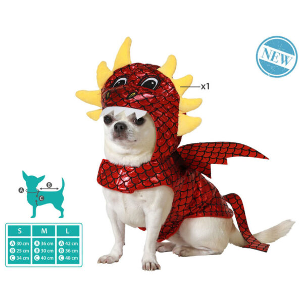 Disfraz para Perro Talla M Dragón