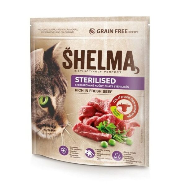 Comida para gato Shelma Carne de vacuno 1,4 Kg
