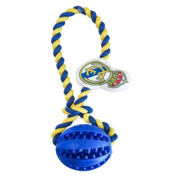 Juguete para perros Real Madrid C.F. Azul Poliéster Algodón TPR 7 x 32 x 10 cm