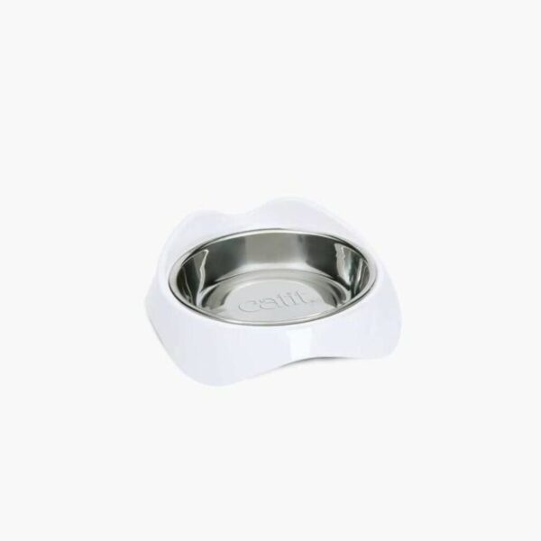 Comedero para Gato Catit Blanco Acero Inoxidable