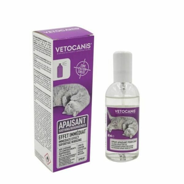 Spray Calmante Instantáneo Vetocanis 60 ml Relajante Gato