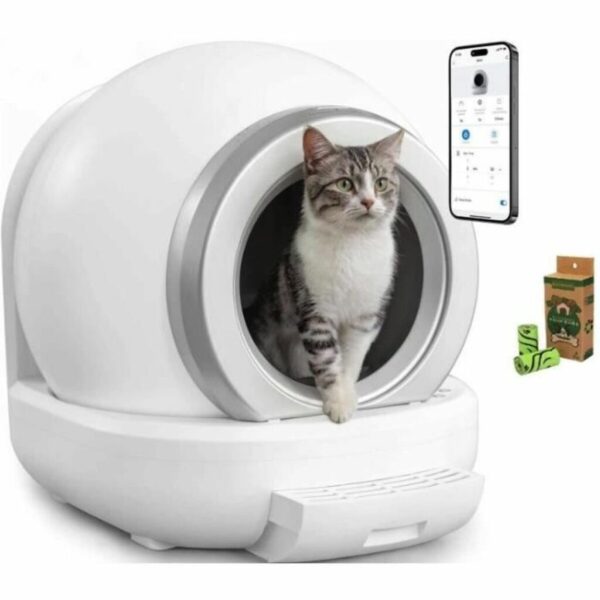 Arenero para Gatos Blanco Gris