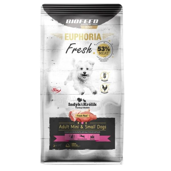 Pienso Biofeed Euphoria Fresh Adult Mini & Small Turkey with rabbit Pavo 8 kg Adulto