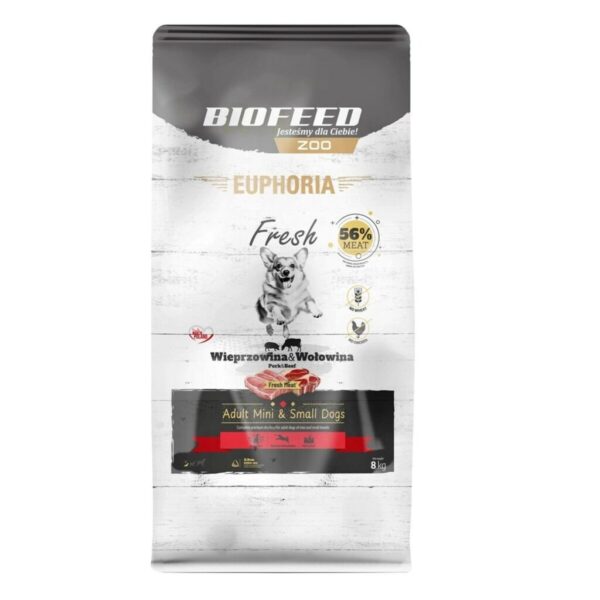 Pienso Biofeed Euphoria Fresh Adult Mini & Small Pork with beef Cerdo 8 kg Adulto