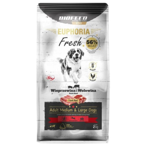 Pienso Biofeed Euphoria Fresh Adult Medium & Large Cerdo 2 Kg Adulto 2,3 Kg
