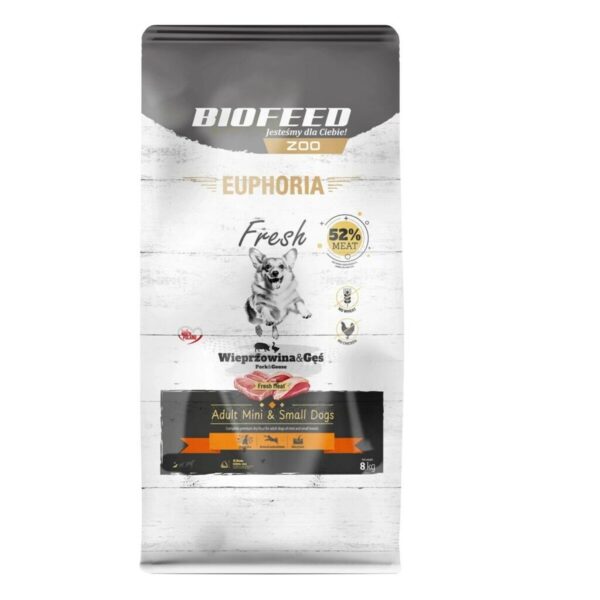 Pienso Biofeed Euphoria Fresh Adult Mini & Small Pork with goose Cerdo 8 kg Adulto