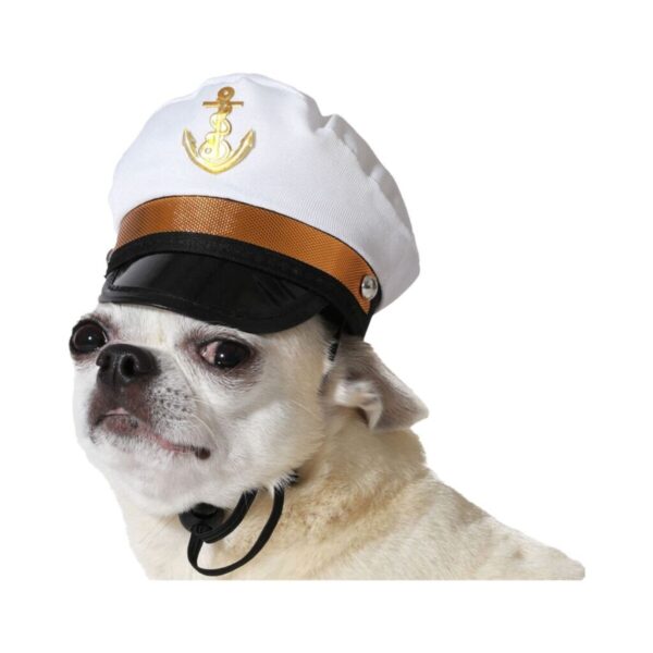 Disfraz para Perro Blanco Gorro Marinero