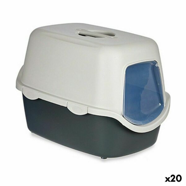 Arenero para Gatos Stefanplast PR410Q PR410Q Antracita Gris claro Plástico 56,5 x 39,5 x 39 cm 39 x 29,5 x 56,5 cm 39 x 39,5 x 5