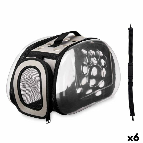 Transportín Mascow Gris Plástico 37 x 17 x 22 cm 37 x 22 x 7,5 cm (6 Unidades)