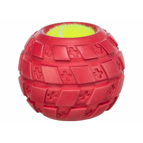 Pelota para Mascotas Trixie Amarillo Rojo Caucho Ø 7,5 cm
