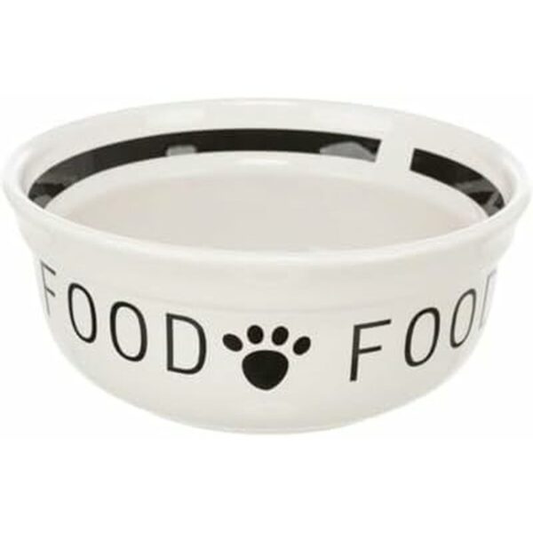 M0607290_0 Comedero para Perro Trixie Blanco Negro Ø 13 cm 250 ml