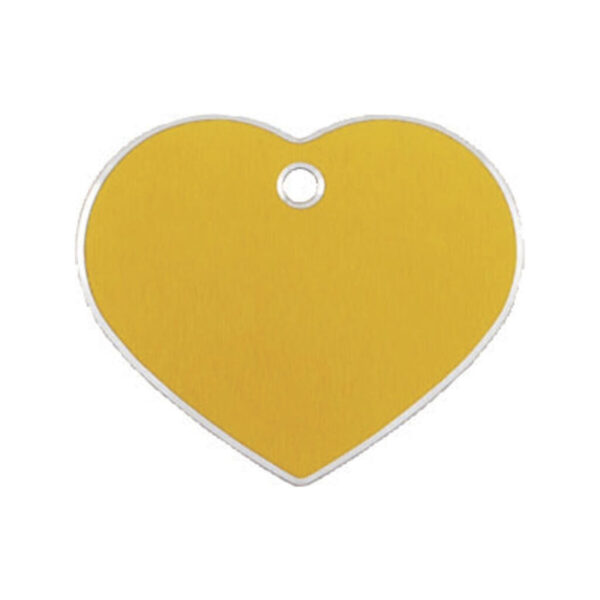 Placa identificativa para collar Imarc Hi Line Dorado Corazón Aluminio