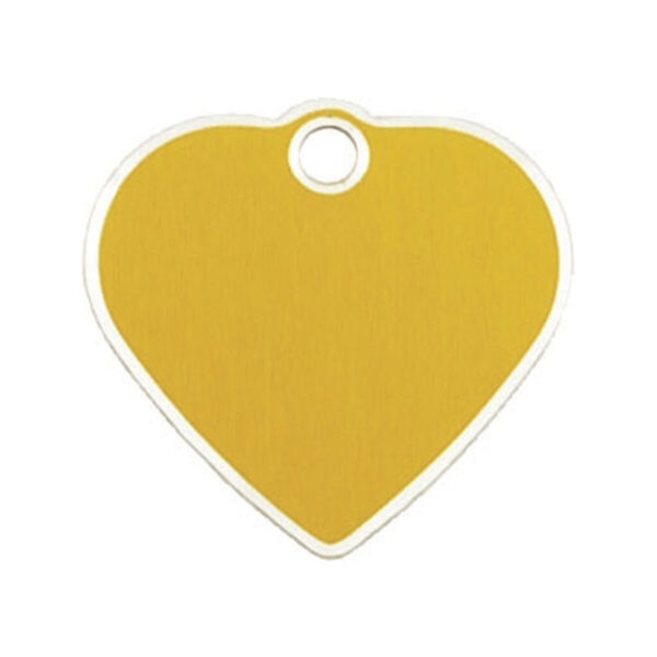 Placa identificativa para collar Imarc Dorado Corazón Aluminio